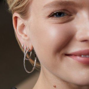 Diamond Riva Large Hoop Earrings